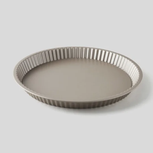 Moule À Tarte 31Cm En Acier Revêtu, Coloris Champagne, Fond Mobile
