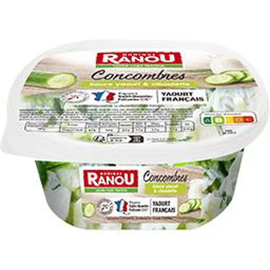 Concombres sauce yaourt & ciboulette