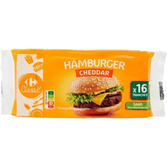 Fromage Cheddar pour Hamburger