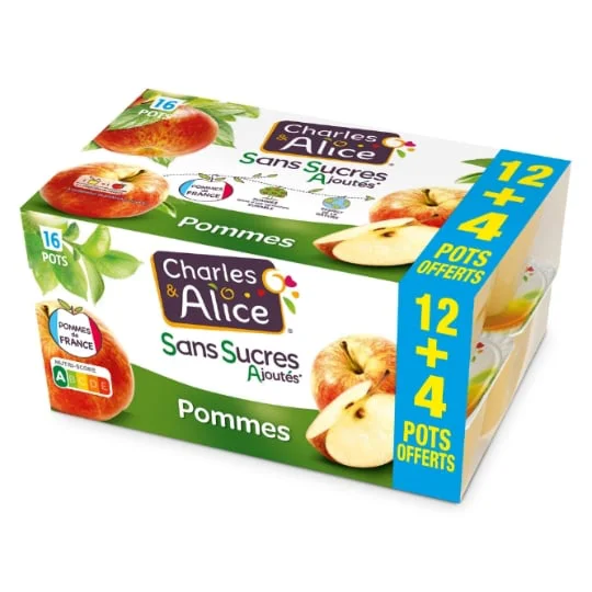 Compote pomme sans sucres ajoutées