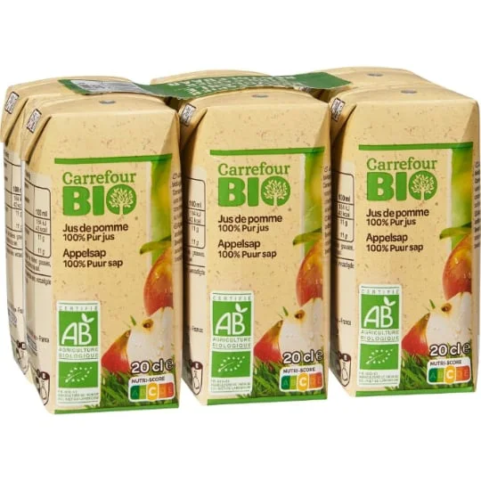 Jus de pomme bio 100% pur jus