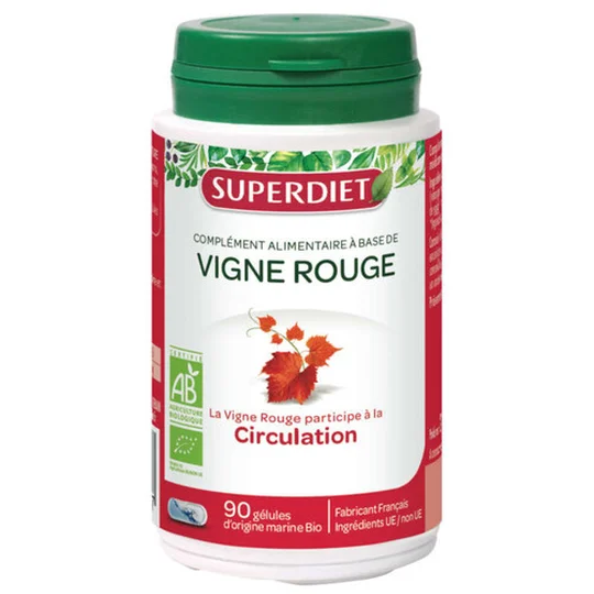 Complément Alimentaire à Base de Vigne Rouge Bio Gélule x90