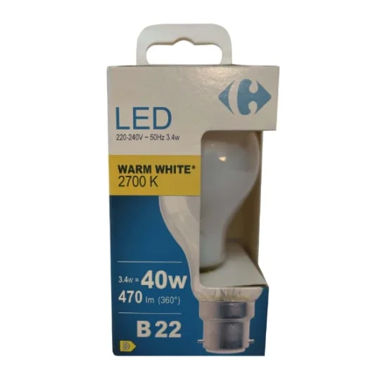 Ampoule LED Standard 40W B22 WW