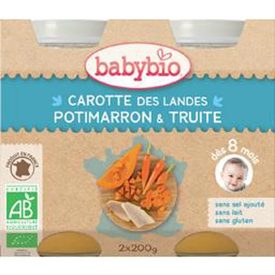 Pot bébé truite 6-9mois Carotte potimarron