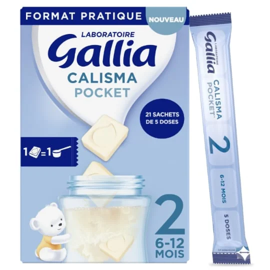 Lait bébé lait bébé en tablettes 2ème âge 6-12 mois Calisma Pocket