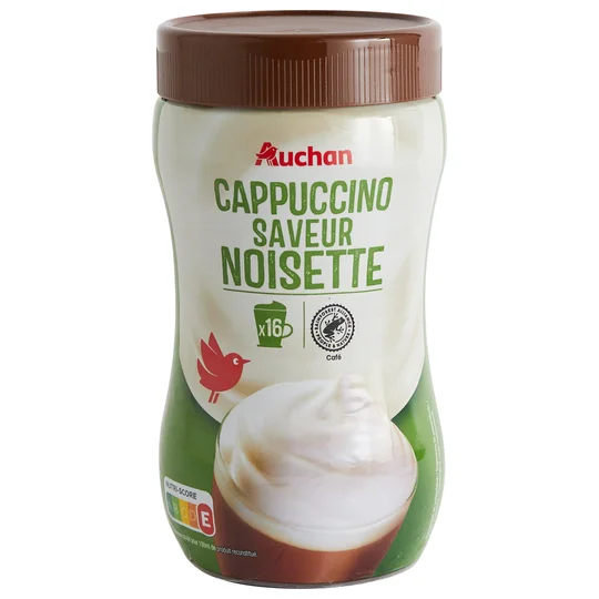 Café soluble Cappuccino saveur noisette
