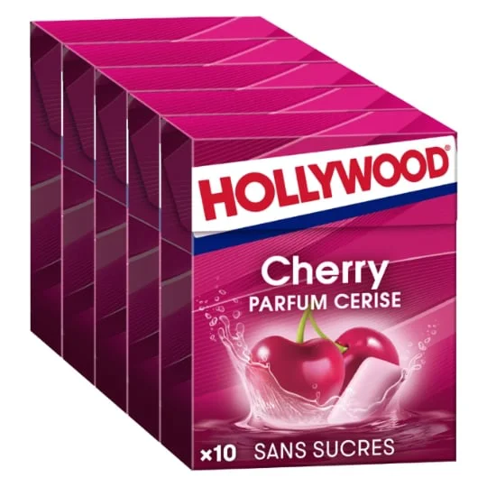 Chewing-gum à la cerise sans sucres - 5x10