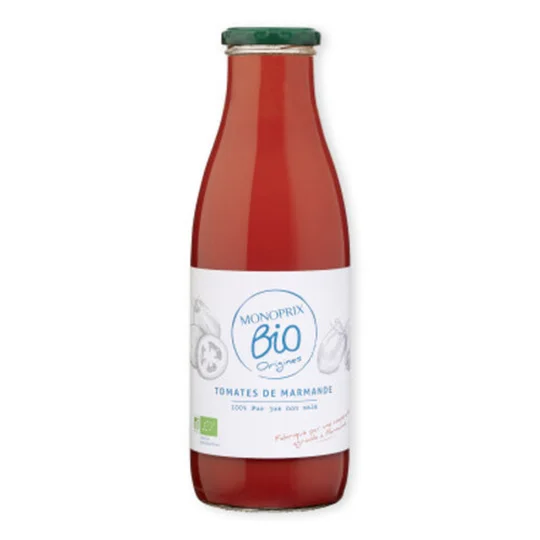 100% pur jus tomates de Marmande, Bio