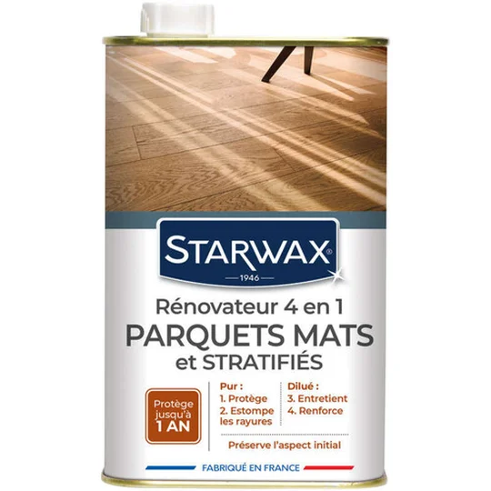 Starwax Rénovateur 4 en 1 Parquets Mats et Stratifiés