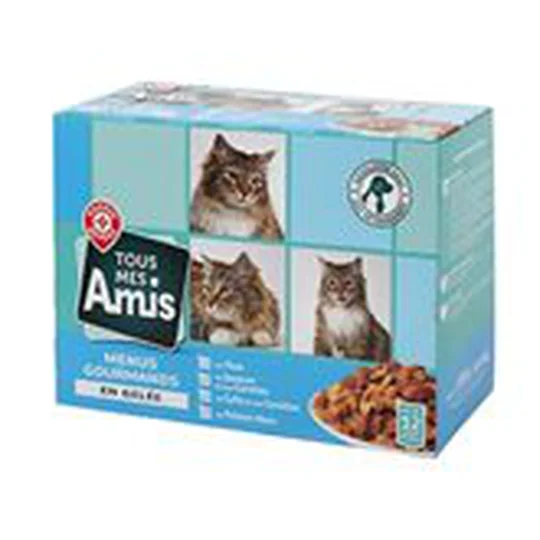 Sachet repas chats Poissons en gelée
