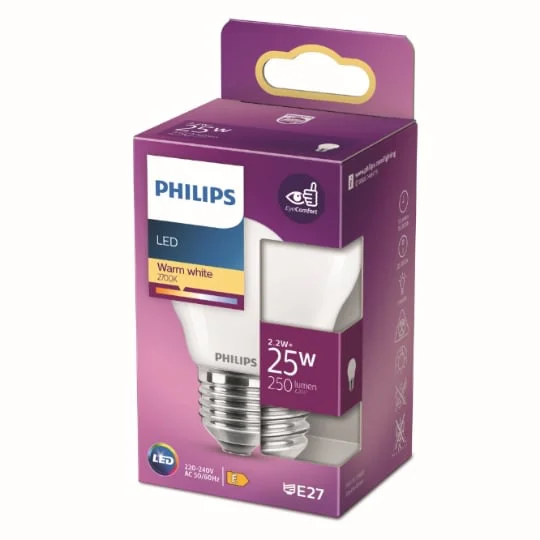 Ampoule LED E27 Sphérique Blanc-chaud 25W x1