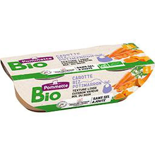 Carotte riz et potimarron BIO, dès 6 mois