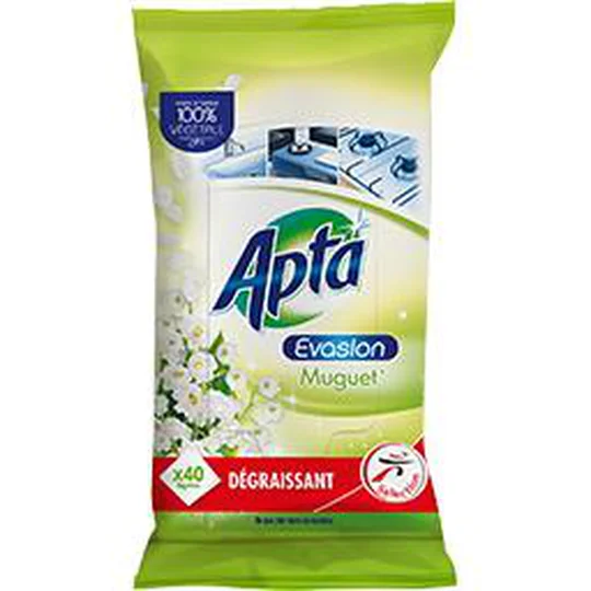 Lingettes Evasion Muguet, dégraissant