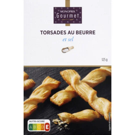 Torsades au beurre et sel