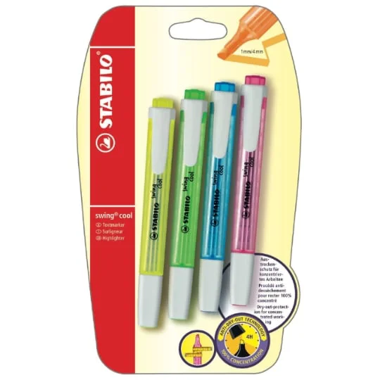 Surligneurs Swing Cool Couleurs fluo assorties