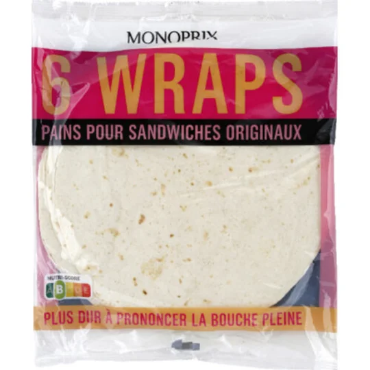 Wraps pains pour sandwiches originaux