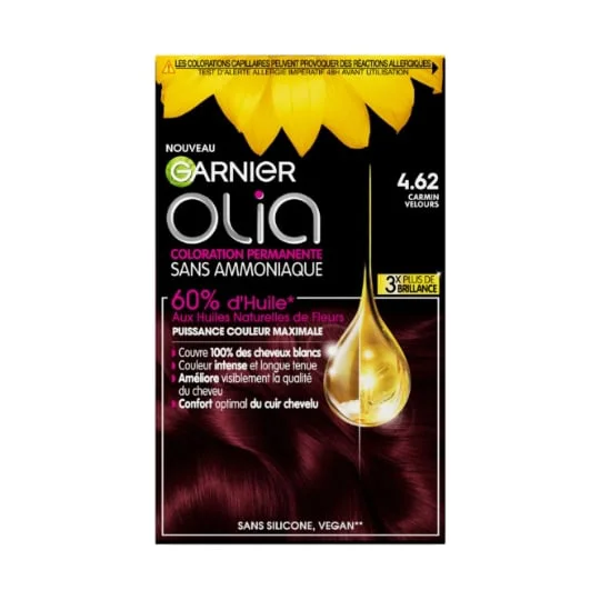 Coloration Cheveux Permanente Sans Amoniaque 4.62 Carmin Velours