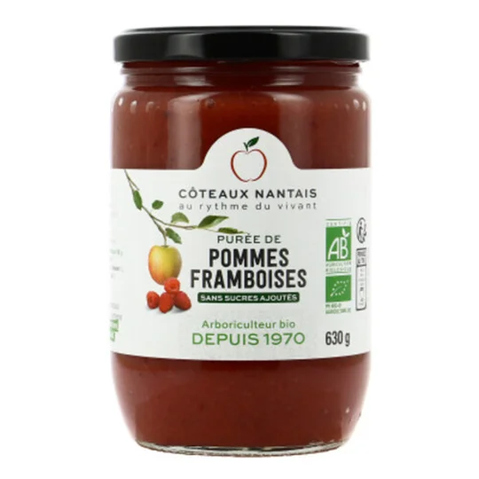 Purée de Pommes Framboises sans Sucres Ajoutés Bio