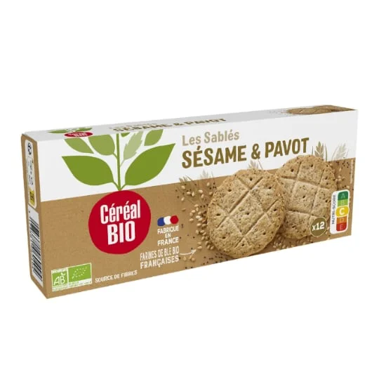 Biscuits sablés sésame/pavot bio