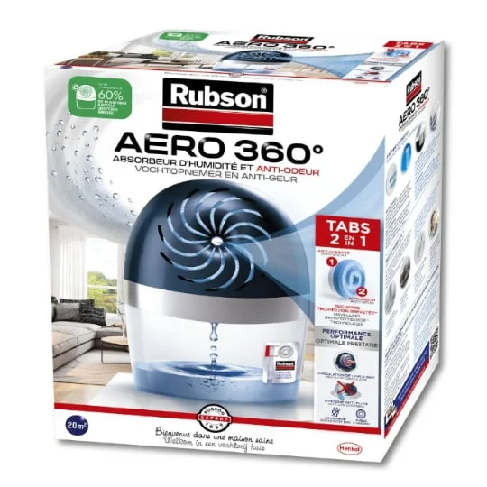 Absorbeur Aero 360° Stop humidité - 20m²+1 recharge