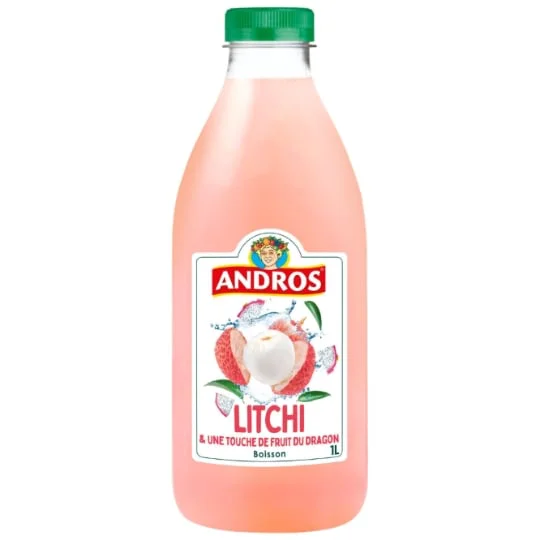 Boisson aux litchi et une touche de fruit du dragon