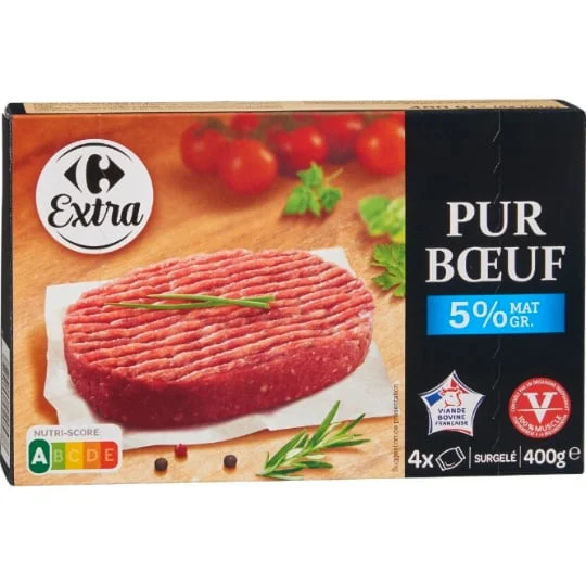 Steaks hachés pur boeuf 5% MG