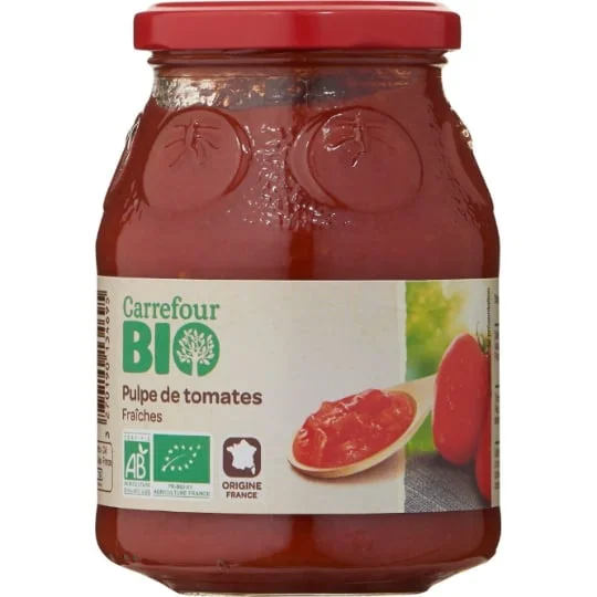 Sauce bio pulpe de tomates fraîches