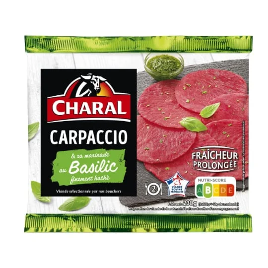Carpaccio de boeuf basilic