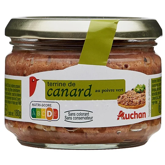 Terrine de canard au poivre vert
