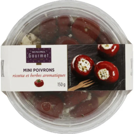 Mini Poivrons ricotta et herbes aromatiques