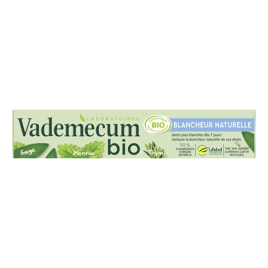 Dentifrice Blancheur Thé blanc bio - Menthe