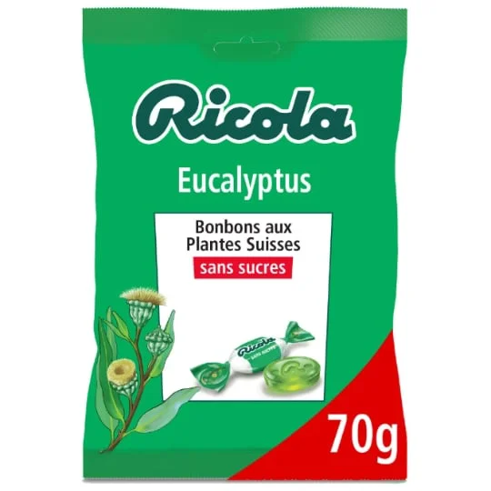Bonbons eucalyptus s/sucres
