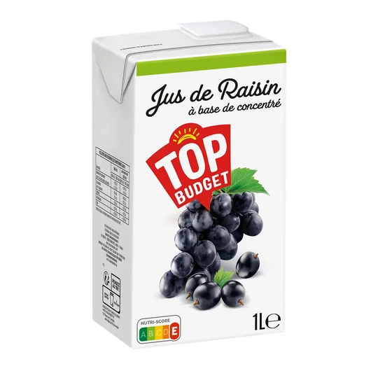 Jus de raisin à base de concentré