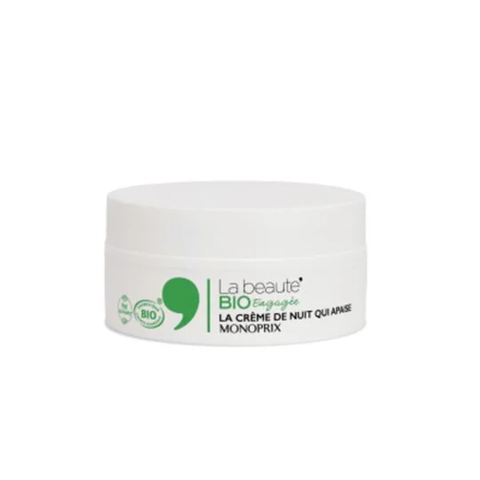 Monoprix La Beauté Bio Engagée La Crème Nuit Qui Apaise