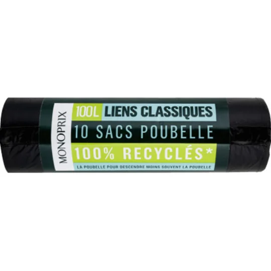 Sacs poubelle 100L liens classiques