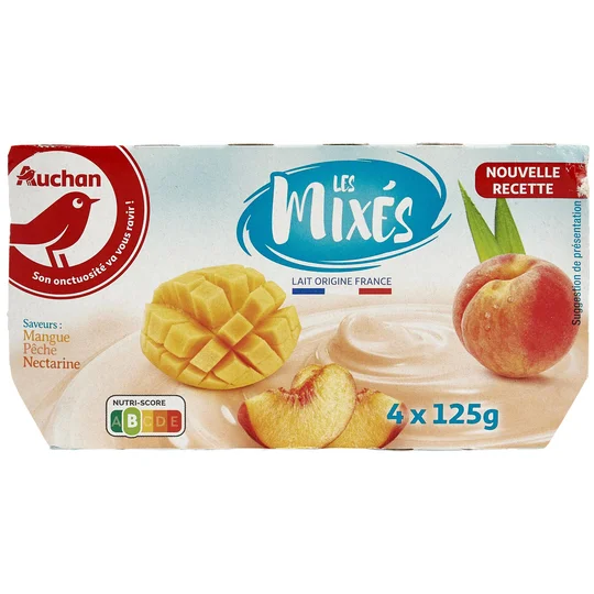 Les Mixés Yaourt brassé mangue pêche abricot nectarine