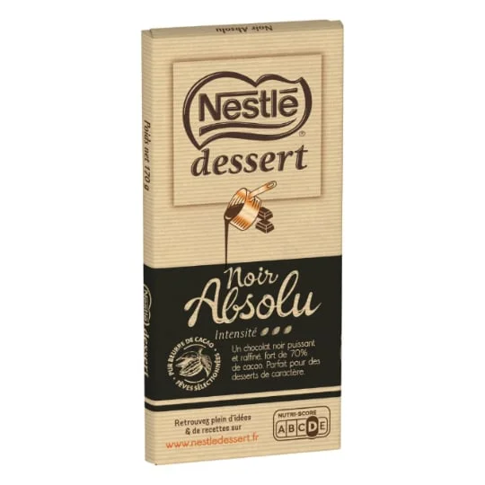 Chocolat pâtissier noir absolu