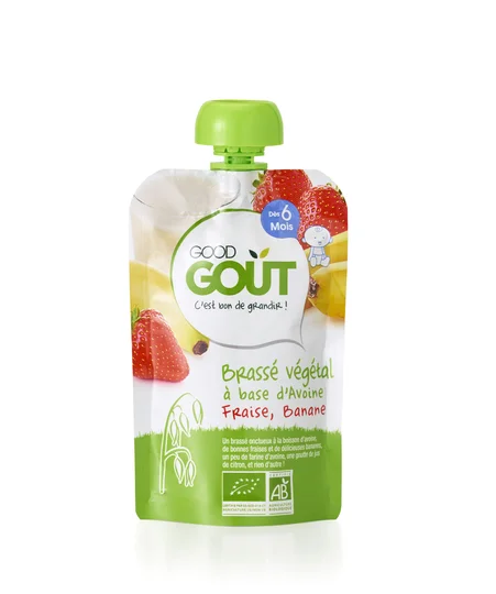Brassé végétal Bio Banane avoine fraise