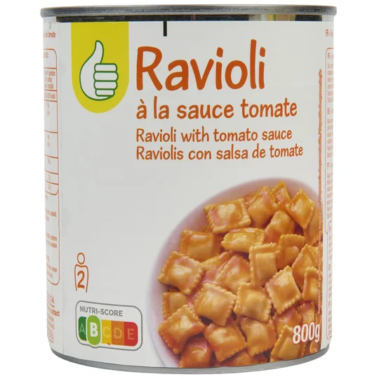 Ravioli à la sauce tomate