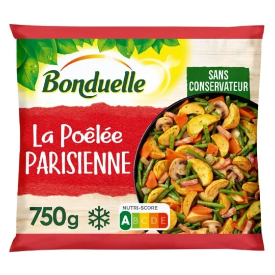 Poêlée parisienne aux champignons, haricots et lardons