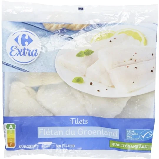 Filets de flétan du Groenland