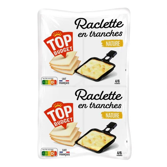 Fromage à raclette en tranches nature