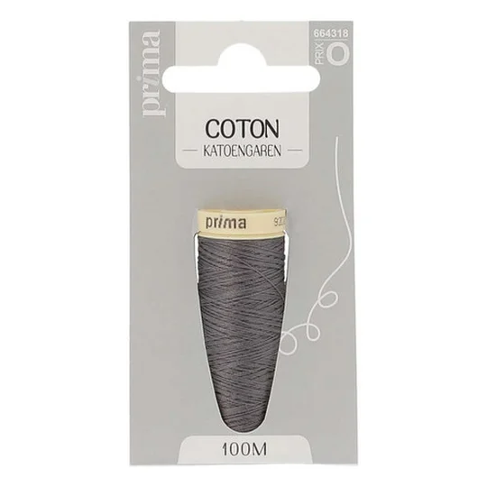 Fil Coton Moyen Gris Fonce 100m