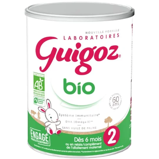 Lait bébé en poudre 2ème âge bio
