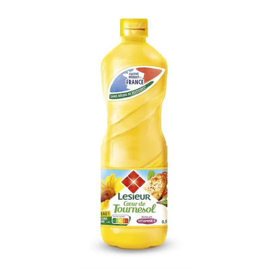 Huile coeur de tournesol, cultivé et produit en France
