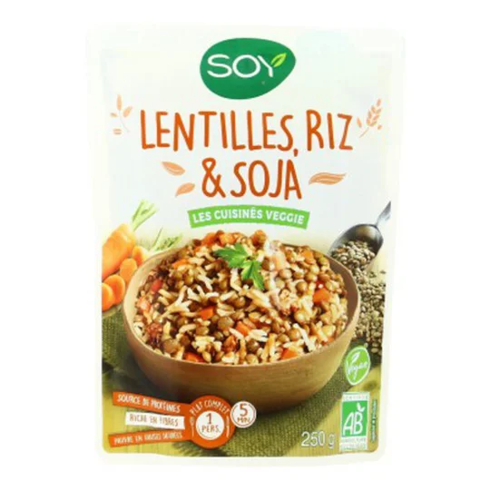 Salade Lentilles riz & Soja Bio