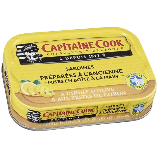 Sardines à l'huile d'olive & aux zestes de citron