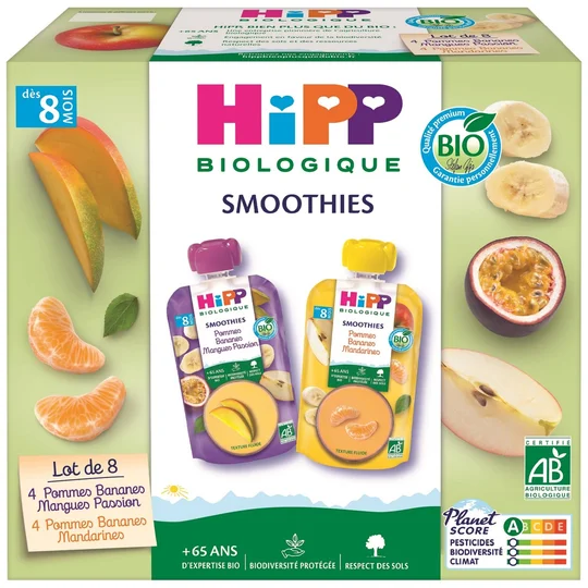 Gourdes multipack Bio 2 Variétés - Dès 8 mois.