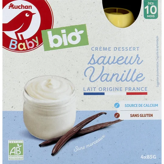 Gourde dessert lacté à la vanille bio dès 10 mois