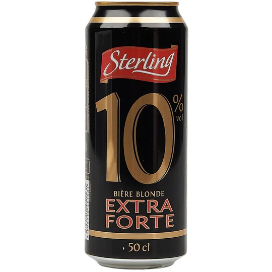 Bière blonde extra forte 10% boîte